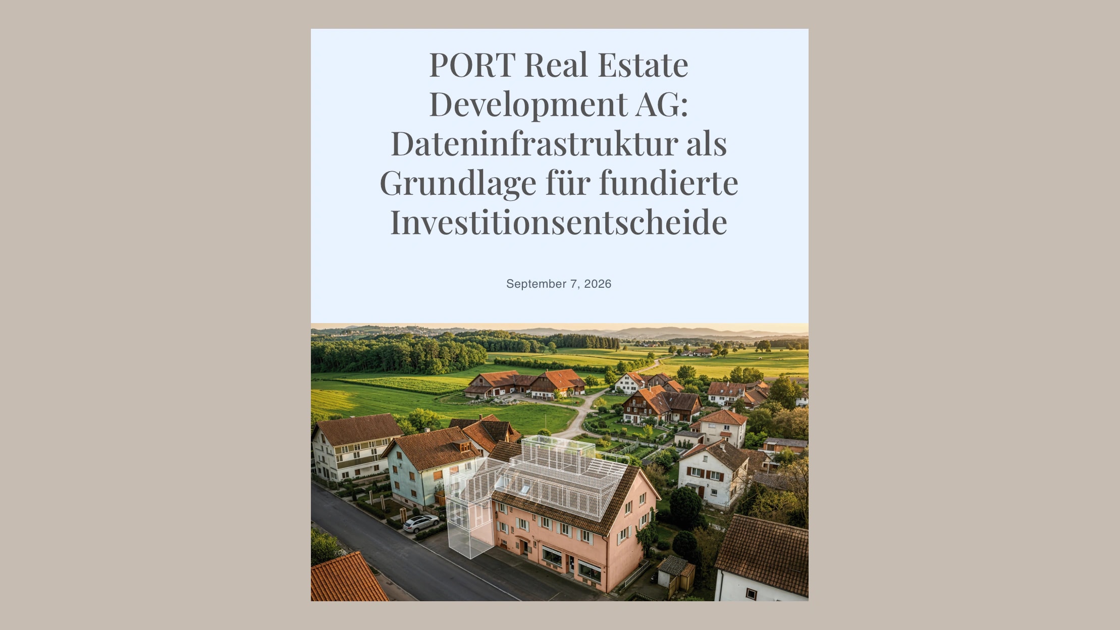 Eine gemeinsame Faktenbasis: PORT auf Real Estate Move